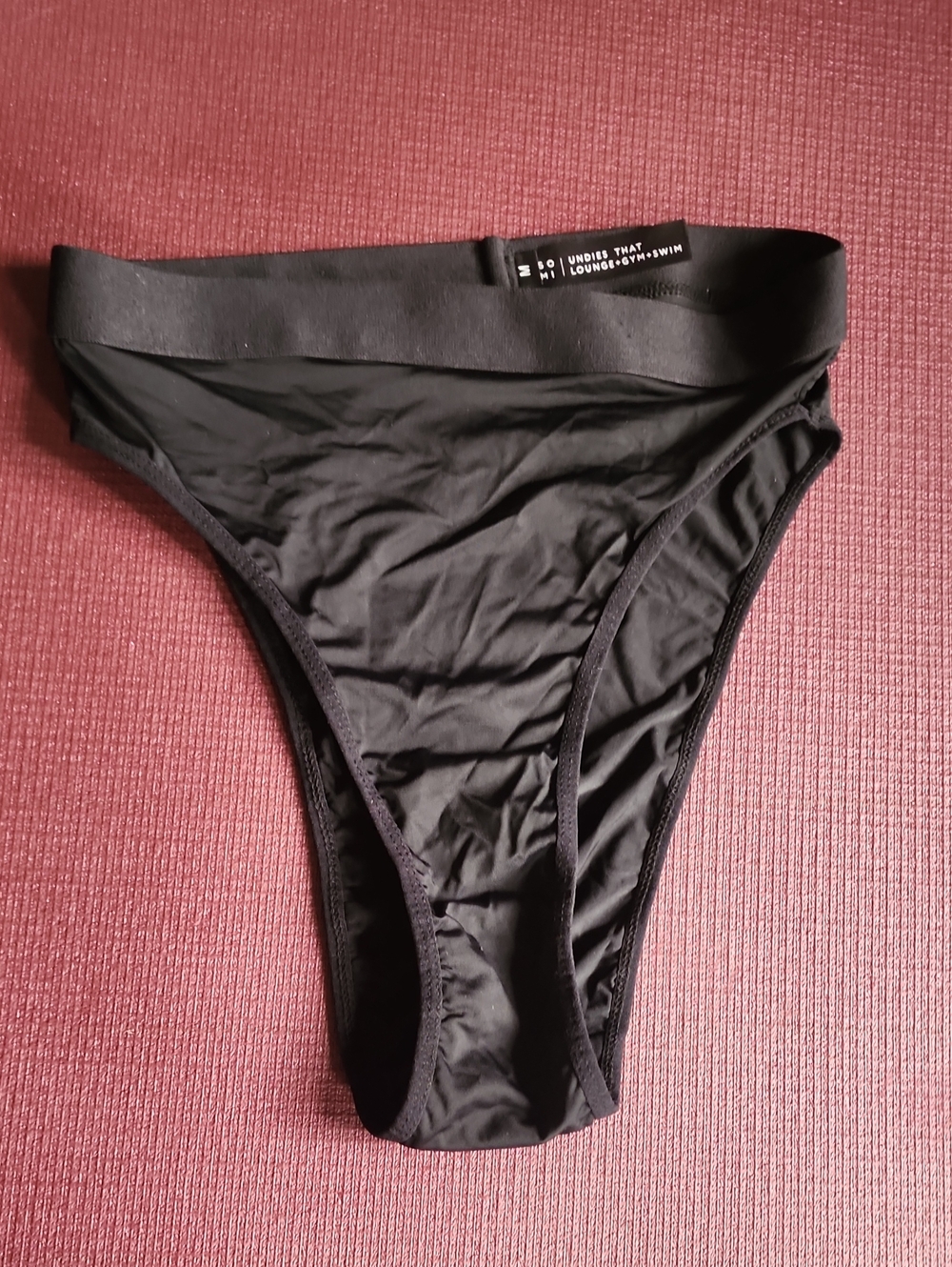 Black High-Cut Bikini Bottom